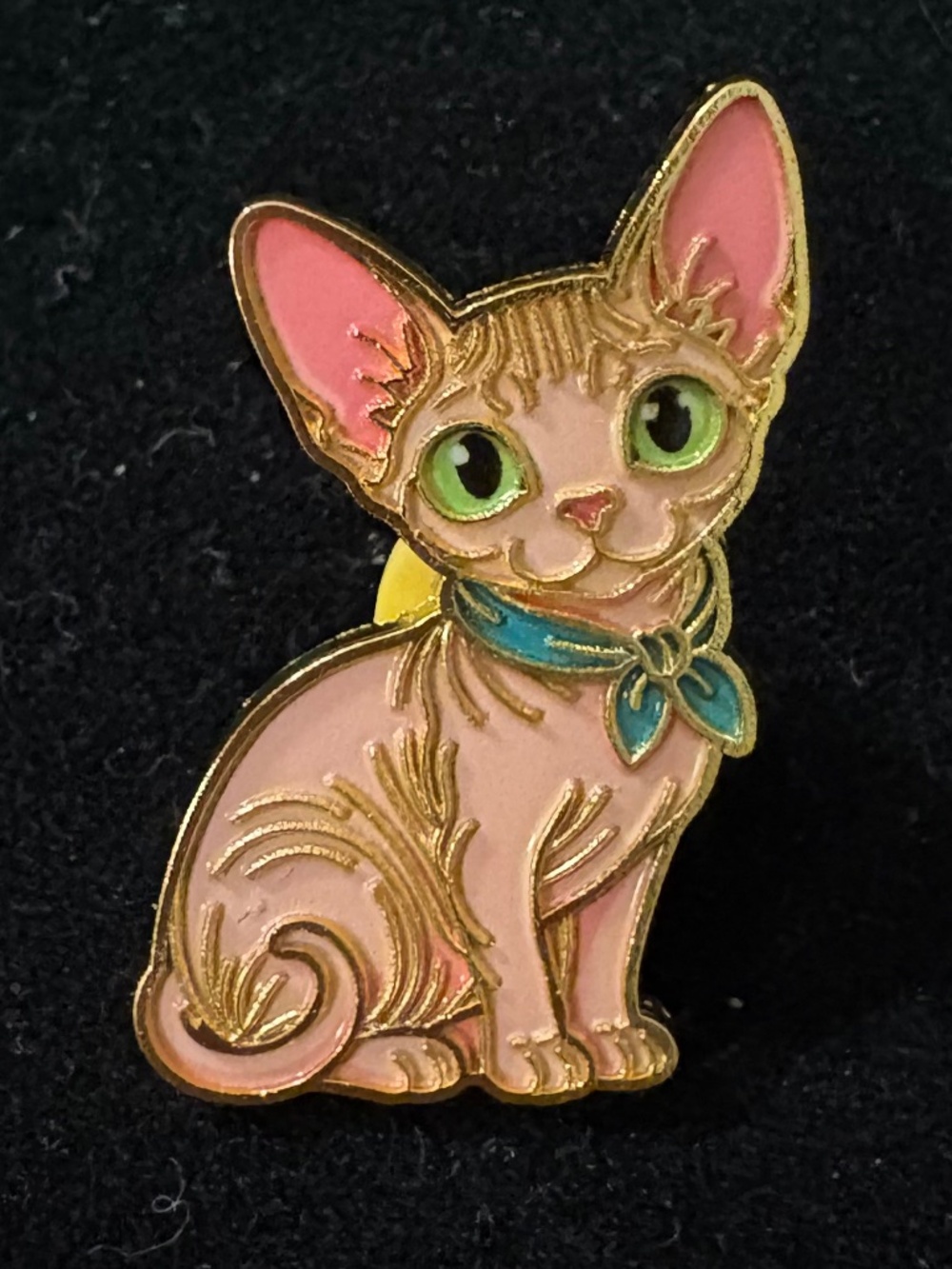 Sphynx Cat Enamel Brooch Pin
